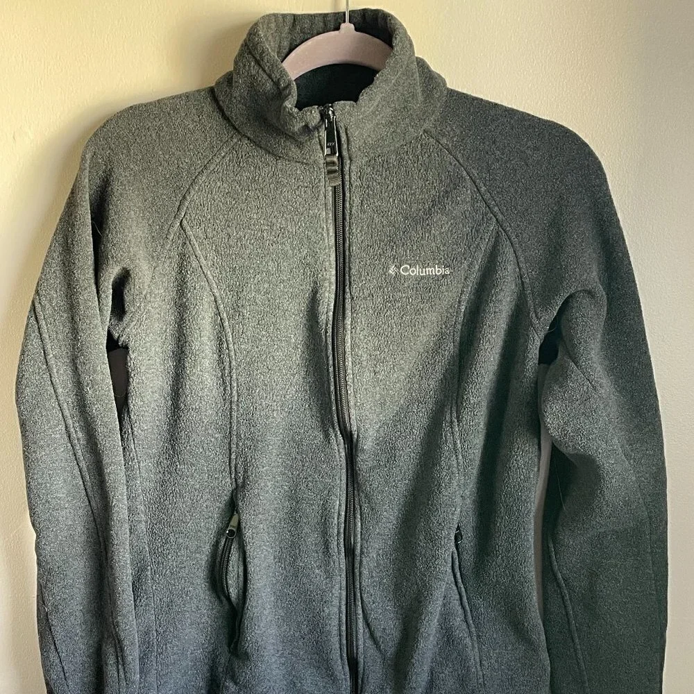 Columbia women's fleece full zip gray size Small - Picture 1 of 10